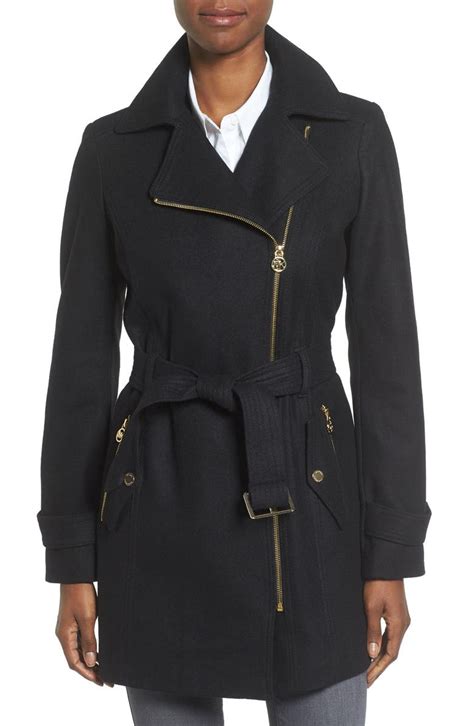 wool blend coat michael kors|Michael Kors ladies padded coats.